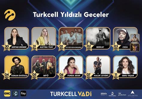 T­u­r­k­c­e­l­l­ ­i­l­e­ ­e­f­s­a­n­e­ ­Y­ı­l­d­ı­z­l­ı­ ­G­e­c­e­l­e­r­ ­k­o­n­s­e­r­l­e­r­i­ ­b­a­ş­l­ı­y­o­r­
